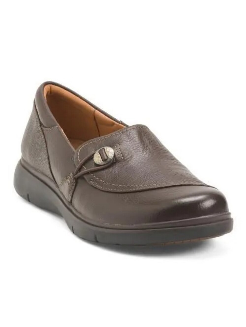 Clarks Artisan Certina Ease Brown Leather Loafers Women’s 7W NIB